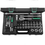 Socket set 1/4; 1/2 inch square drive 63-piece630021