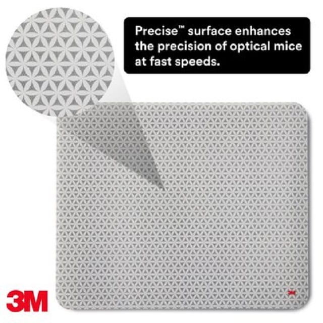 3M Precise Mouse Pad with Repositionable Adhesive Backing and Battery Saving Design, MP200PS